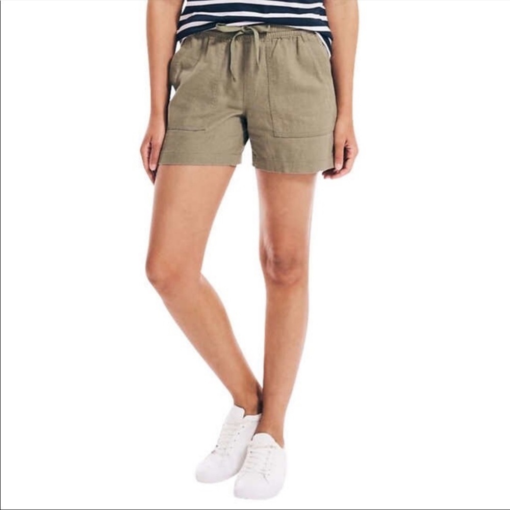 NWT Nautica Ladies Linen Blend Short Size XL